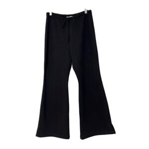 Crown Linen Designs Flare Wide Leg High Rise Knit Pants M Merino Wool Blend Pull